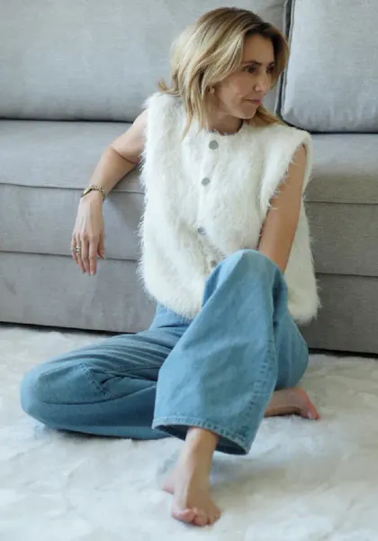 Hovedbilde Fuzzy vest. Oppskrift