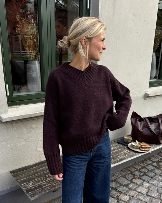 Hovedbilde Hannah Sweater V-neck. Oppskrift