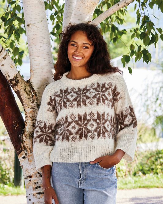 Hovedbilde Kort bluse med isblomster. Garmpakke