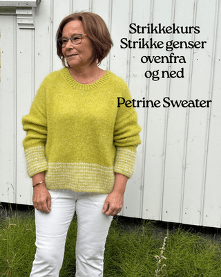 Strikke genser ovenfra og ned. Kurset går over 2 kvelder.