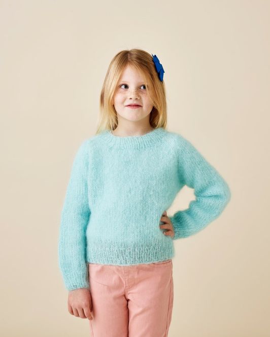 Hovedbilde Sweater med raglan. Oppskrift.