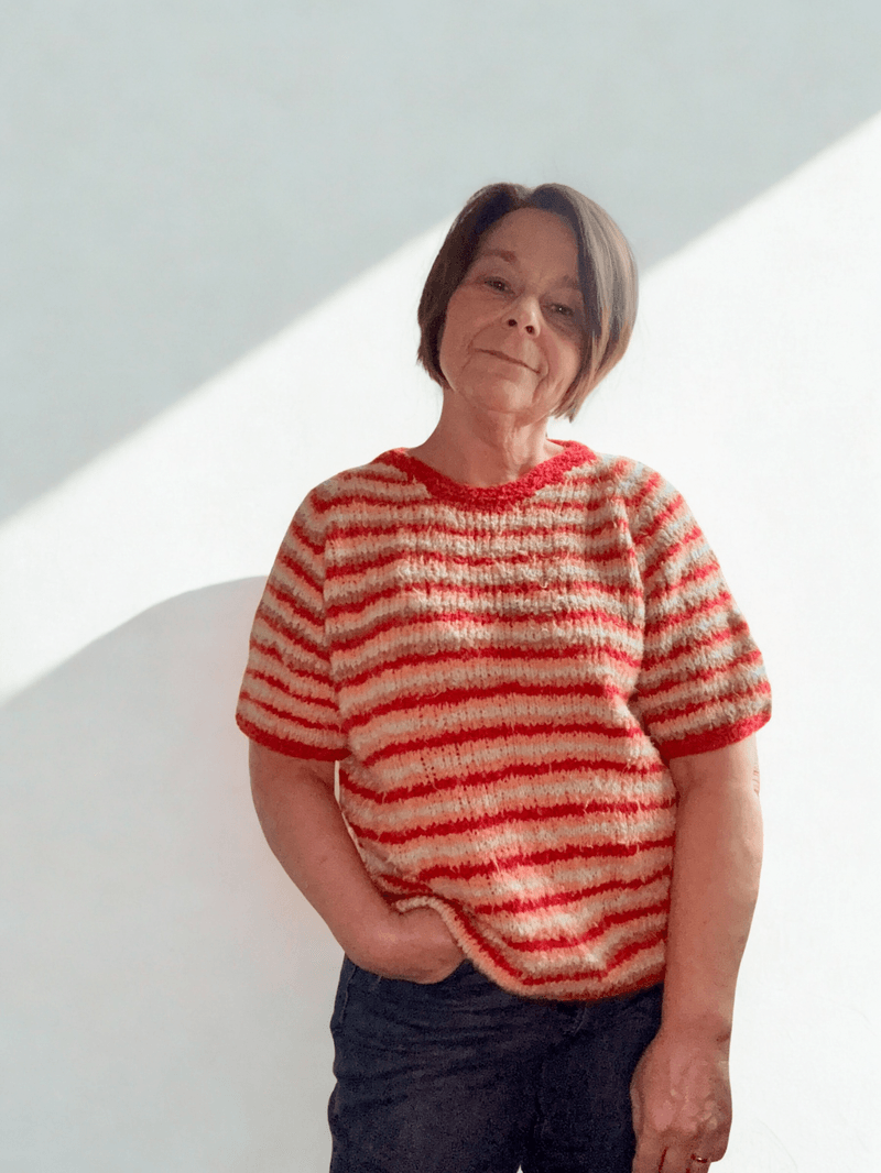 Flora t-skjorte. Garnpakke